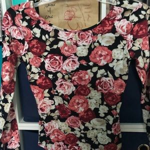 Rose printed bodysuit